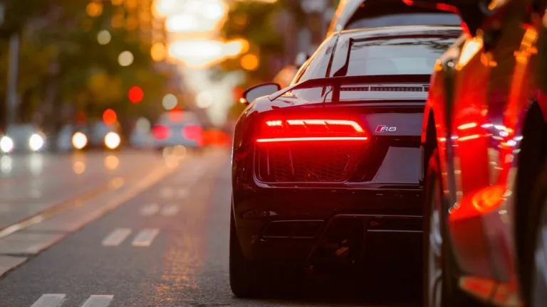 dash camera showing rear view of cars