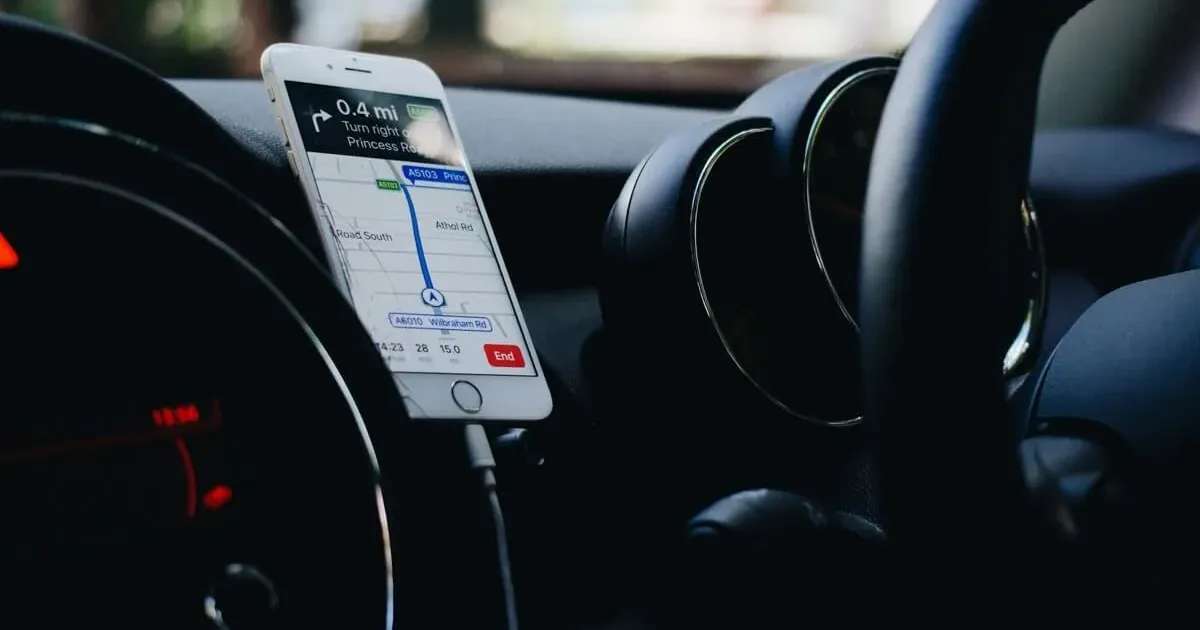 phone charger charging, car interior