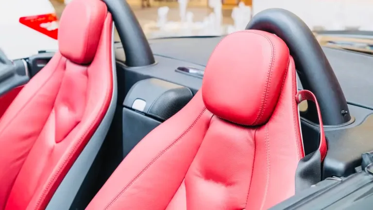 girly pink car seat covers in convertible